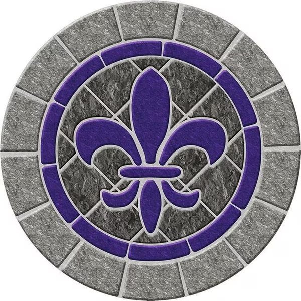Fleur de Lis Stone Poolsaic  29 inches 67B00-00078, Poolmats, Mfr#: 67B00-00078